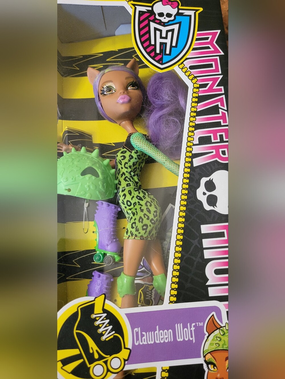 G1 Monster High Skulltimate Roller Maze Clawdeen Wolf NIB